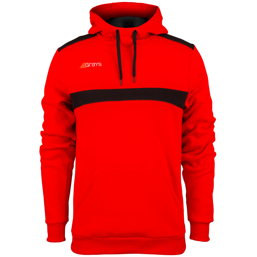 2600 RCGE18 81508105 Top Hoodie Photon Red & Black Front