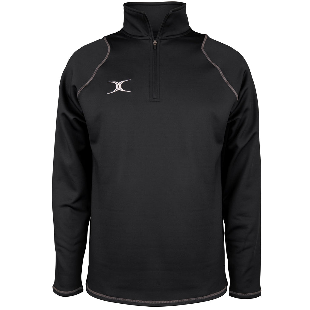 2600 RCGG18 81513405 Top Quest 2 Quarter Zip Fleece Black Front