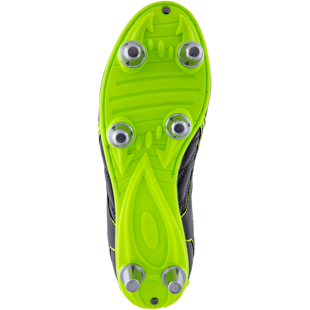 2600 RSIA19 87385018 Boot Sidestep X9 Lo 6 Stud Black & Neon Yellow, Sole