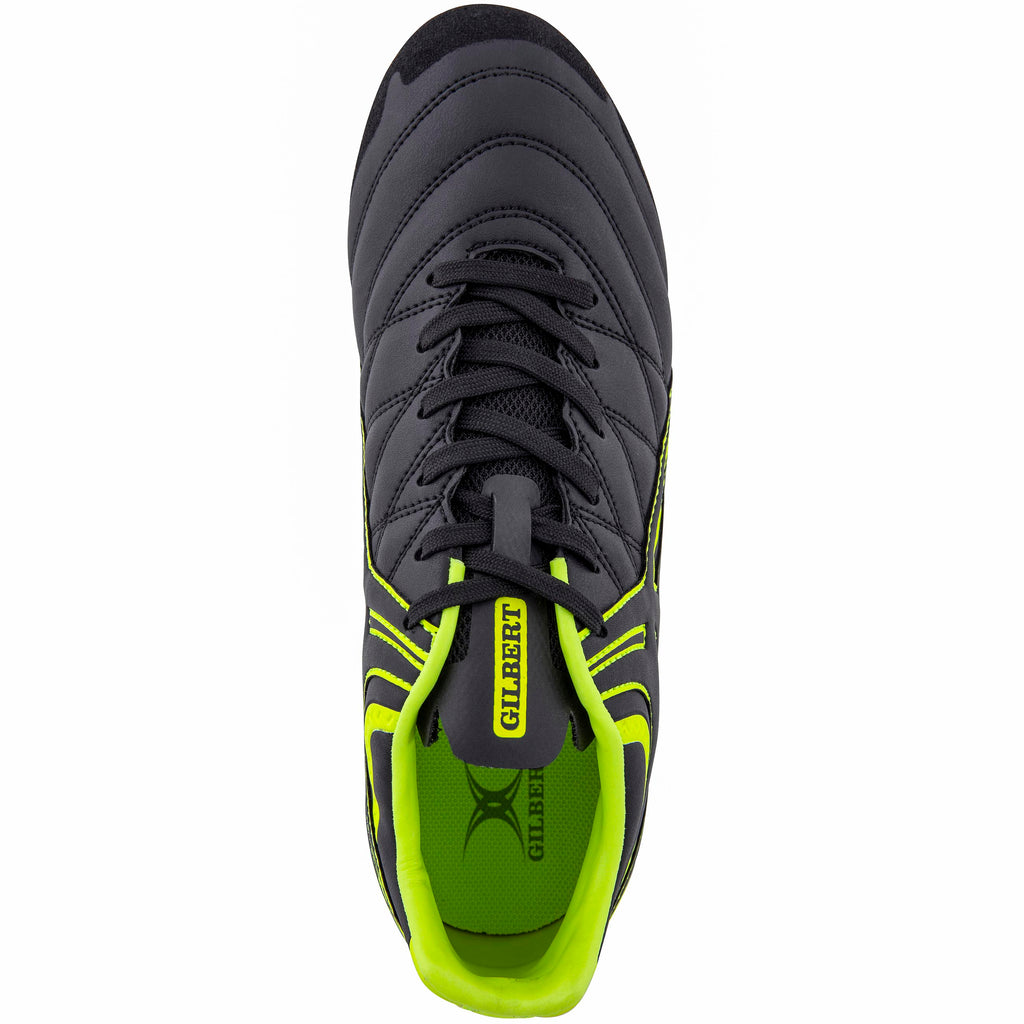 2600 RSIA19 87385018 Boot Sidestep X9 Lo 6 Stud Black & Neon Yellow, Top