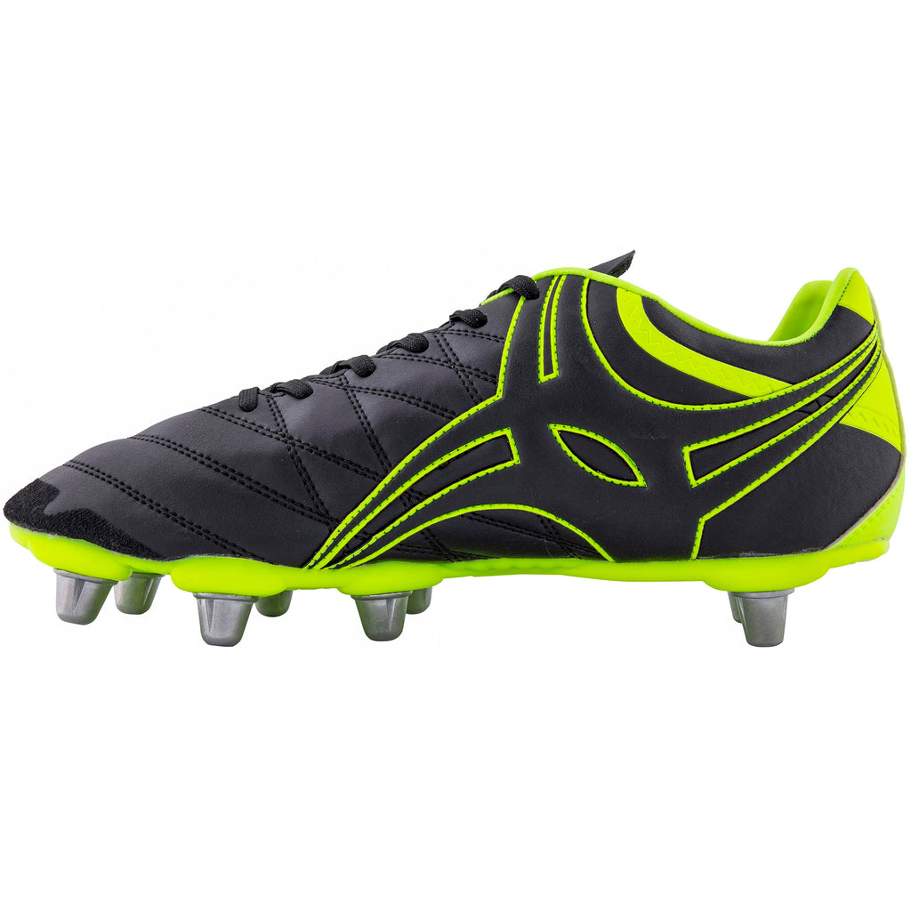 2600 RSIA19 87385026 Boot Sidestep X9 Lo 8 Stud Black & Neon Yellow, Instep
