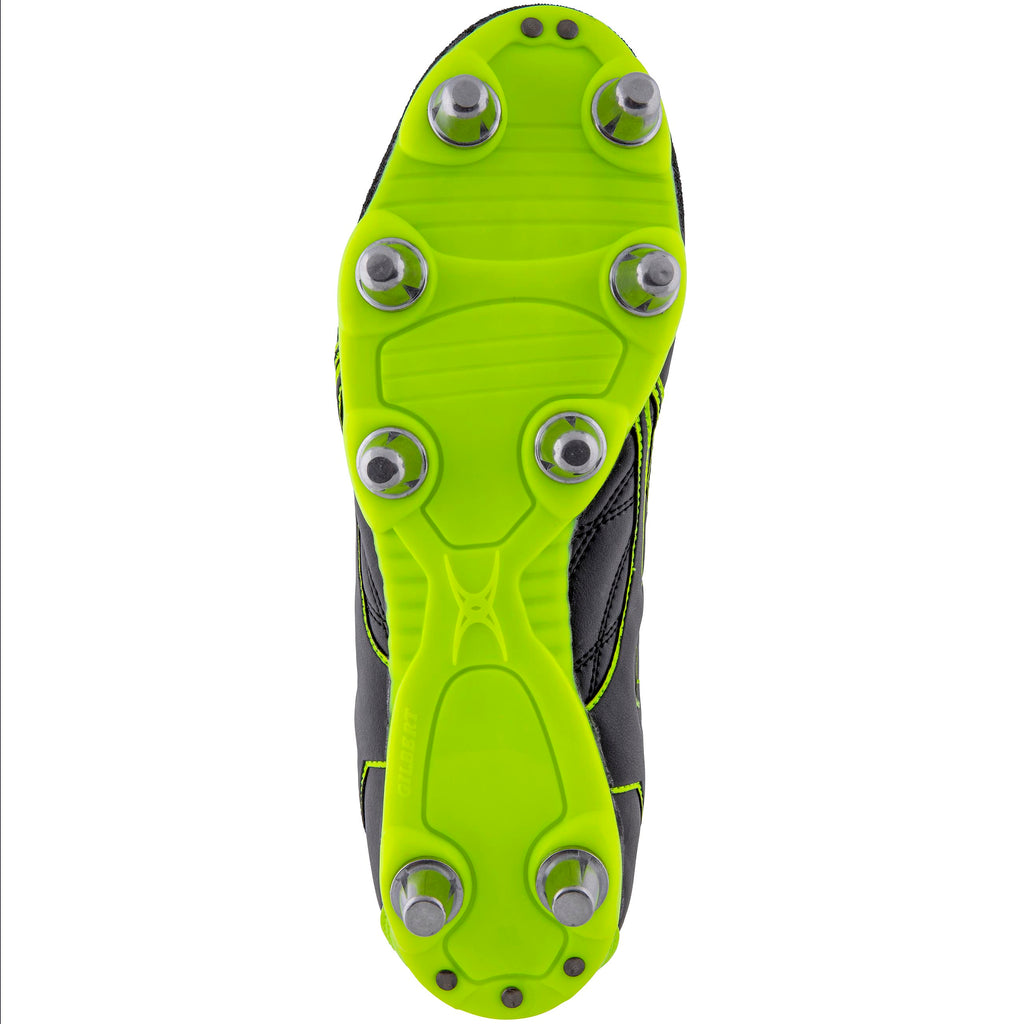 2600 RSIA19 87385026 Boot Sidestep X9 Lo 8 Stud Black _ Neon Yellow, Sole