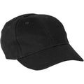 CCID14Headwear Melton Cricket Cap Black