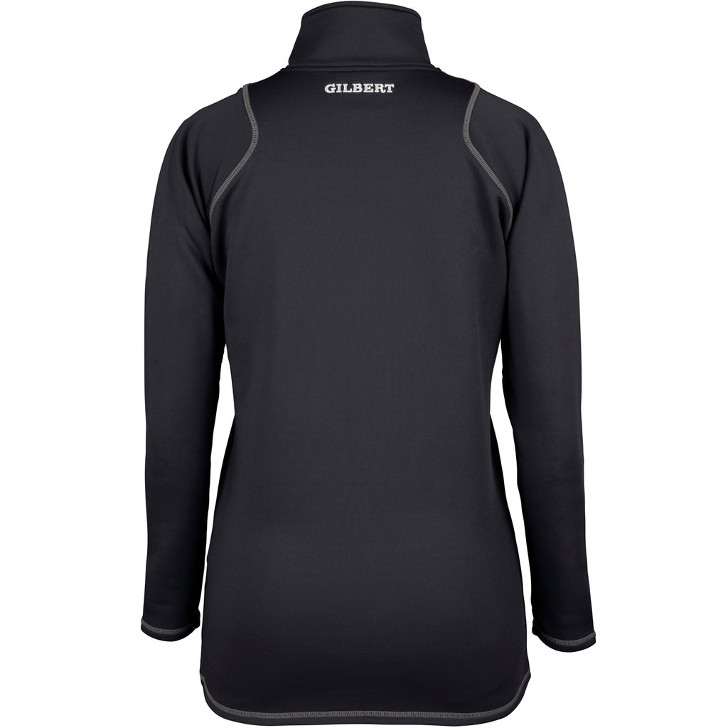 rcgh18top quest 2 ladies quarter zip fleece ladies black, back.jpg