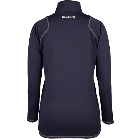 rcgh18top quest 2 ladies quarter zip fleece ladies dark navy, back.png
