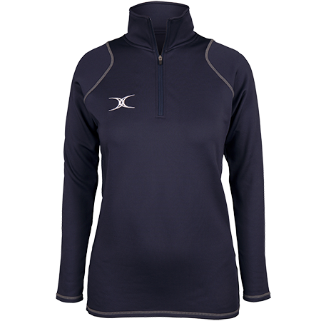 rcgh18top quest 2 ladies quarter zip fleece ladies dark navy front.png