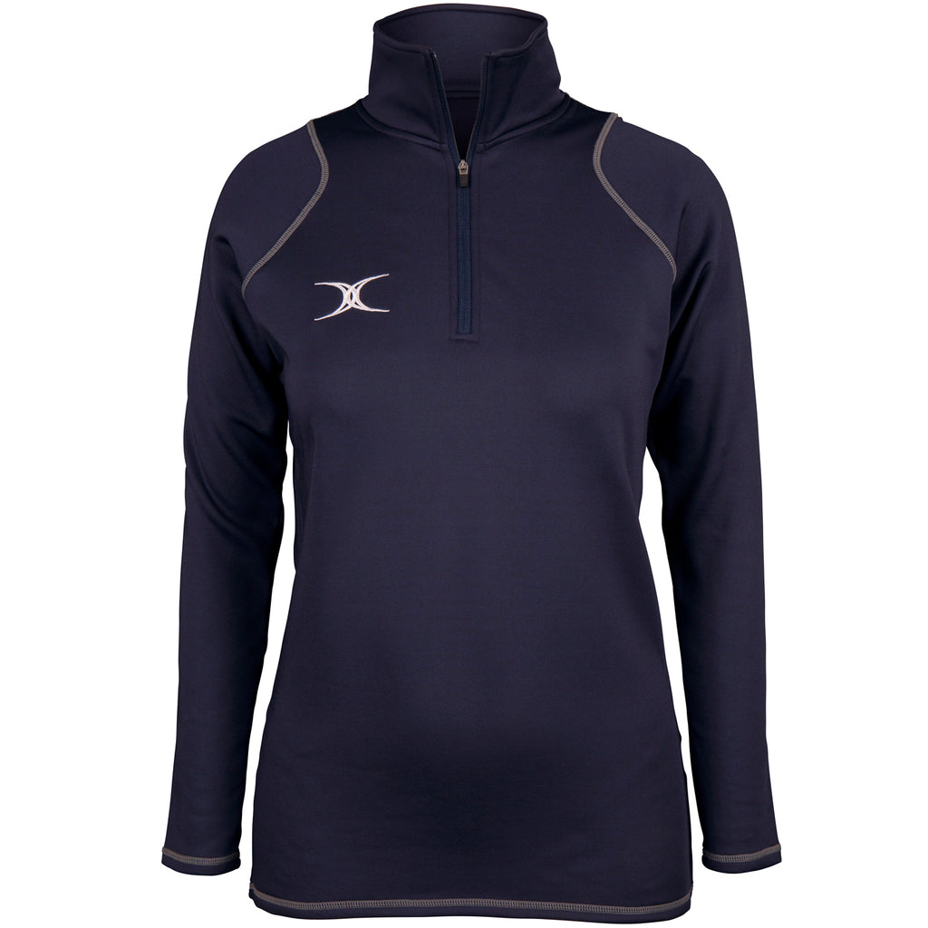 rcgh18top quest 2 ladies quarter zip fleece ladies dark navy front.jpg