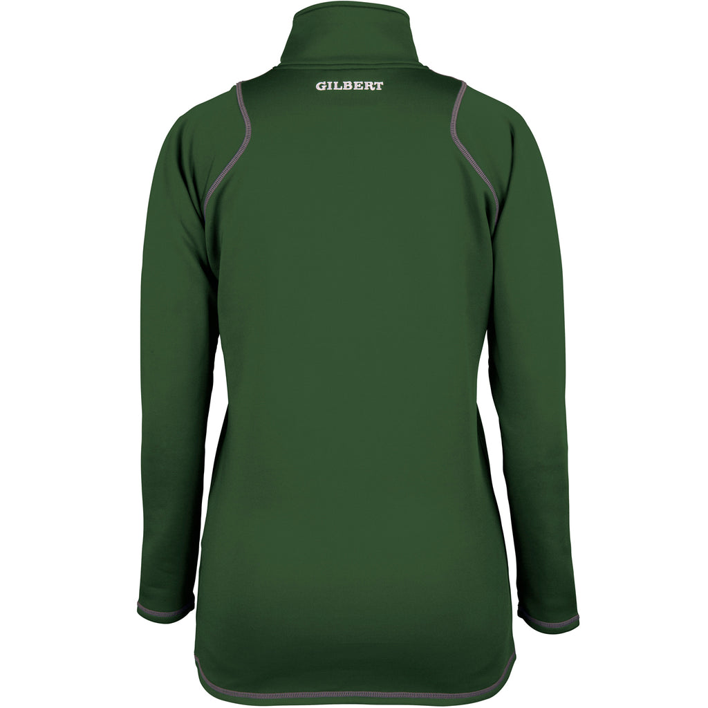 rcgh18top quest 2 ladies quarter zip fleece ladies green, back.jpg