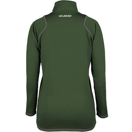 rcgh18top quest 2 ladies quarter zip fleece ladies green, back.png